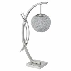 Best deal 👍 Domain Industries Inc. Lexicon Modern Metal Base Table Lamp In Satin Nickel 😉 -Lamps Sales Store 00912f570f9260f0 9201 w800 h800 b1 p0