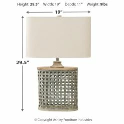 Buy 🎉 Ashley Furniture Industries Deondra Gray Metal Table Lamp 👏 -Lamps Sales Store 0151e1030f404389 8392 w800 h800 b1 p0