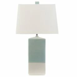 Brand new ❤️ Malloy Table Lamp By Surya, Blue/White/Beige Shade 😉