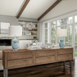 Brand new 🧨 Lavish Home Set Of 2 Ceramic Double Gourd Table Lamps, Blue ❤️ -Lamps Sales Store 03d121fe0cbf3ac8 0862 w800 h800 b0 p0