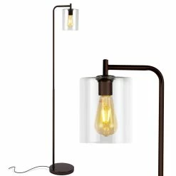 Best deal ✨ Brightech Elizabeth Industrial Floor Lamp With Glass Shade & Edison Bulb, Bronze ✔️ -Lamps Sales Store 068157820eb146fd 9412 w800 h800 b1 p0