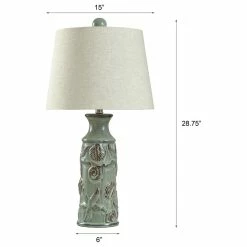 Brand new 🔥 StyleCraft Home Collection Nautical Ceramic Table Lamp In Blue Bay Finish Natural Linen Shade 👍 -Lamps Sales Store 0871faad02b61f98 8875 w800 h800 b1 p0