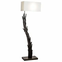 Best deal 👍 Vandue Corporation Modern Home Angled Driftwood Nautical Wooden Floor Lamp - Blackwood ✨