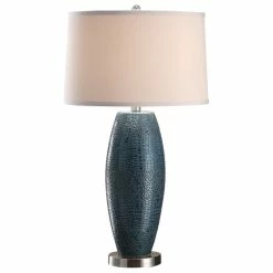 Discount ❤️ Crestview Collection Melrose Blue Table Lamp 👍