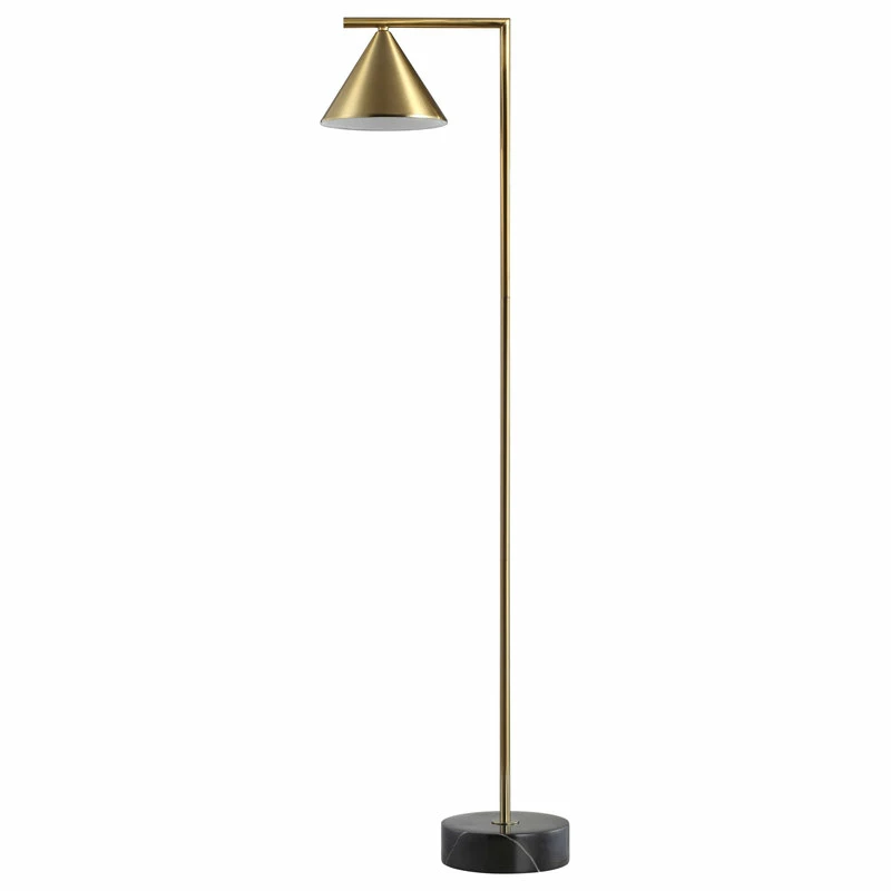 Flash Sale ๐ JONATHAN Y Chelsea 60" Metal, Marble Cone Shade LED Floor Lamp, Brass, Black โจ 8 Flash Sale ๐ JONATHAN Y Chelsea 60" Metal, Marble Cone Shade LED Floor Lamp, Brass, Black โจ - Image 6