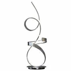 Promo 😉 Finesse Decor Amsterdam Table Lamp LED Strip & Touch Dimmer, Chrome 🛒