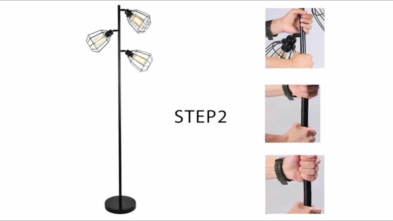Cheapest ❤️ W86 Trading Co., LLC 40W 3-Light Floor Uplight Lamp With Metal Shade, ETL-Listed 🥰 4 Cheapest ❤️ W86 Trading Co., LLC 40W 3-Light Floor Uplight Lamp With Metal Shade, ETL-Listed 🥰 - Image 2