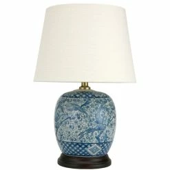 Brand new 🤩 Oriental Furniture 20" Classic Blue And White Porcelain Jar Lamp ❤️