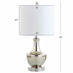 Buy 🤩 JONATHAN Y Colette 20" Mini Glass Table Lamp, Silver, Single 💯 -Lamps Sales Store 15d1bce00387bd09 0386 w800 h800 b1 p0