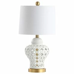 Deals ๐ JONATHAN Y Quatrefoil Fretwork 20.5" Ginger Jar Ceramic And Metal LED Table Lamp, White ๐ 14 Deals ๐ JONATHAN Y Quatrefoil Fretwork 20.5" Ginger Jar Ceramic And Metal LED Table Lamp, White ๐ -Lamps Sales Store 1a015e4f0387c303 1929 w800 h800 b1 p0