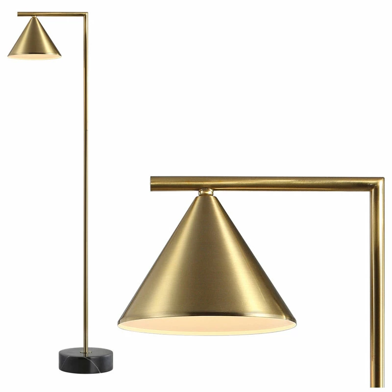 Flash Sale ๐ JONATHAN Y Chelsea 60" Metal, Marble Cone Shade LED Floor Lamp, Brass, Black โจ 3 Flash Sale ๐ JONATHAN Y Chelsea 60" Metal, Marble Cone Shade LED Floor Lamp, Brass, Black โจ