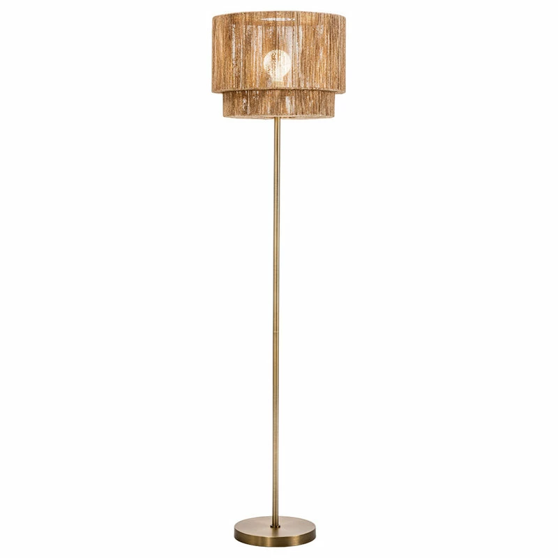 Outlet ๐ Vandue Corporation Modern Home Soho Jute Golden Brass Floor Lamp W/Natural Jute Rope Shade โญ 3 Outlet ๐ Vandue Corporation Modern Home Soho Jute Golden Brass Floor Lamp W/Natural Jute Rope Shade โญ