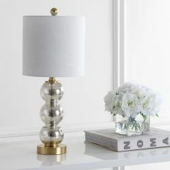 New 🛒 JONATHAN Y February 21" Glass, Metal LED Table Lamp, Mercury Glass/Brass Gold 🔔 -Lamps Sales Store 1e1115750387be67 0772 w800 h800 b0 p0