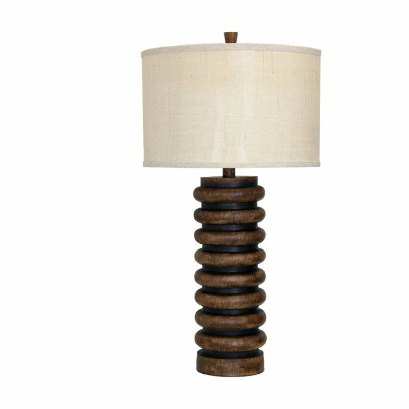 Hot Sale 🔥 StyleCraft Home Collection Ribbed Faux Wood Table Lamp With Custom Fabric Shade 🛒 3 Hot Sale 🔥 StyleCraft Home Collection Ribbed Faux Wood Table Lamp With Custom Fabric Shade 🛒