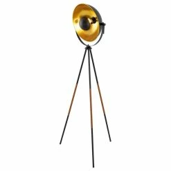 New ✨ Kira Home Sulis 58" Tripod LED Floor Lamp, 9W Bulb (/), Leather Accent Legs 🔥