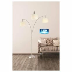 Best Pirce 💯 Artiva Bankes LED Arched Floor Lamp, Brushed Steel 💯 -Lamps Sales Store 27a1127c07f44caa 6023 w800 h800 b0 p0