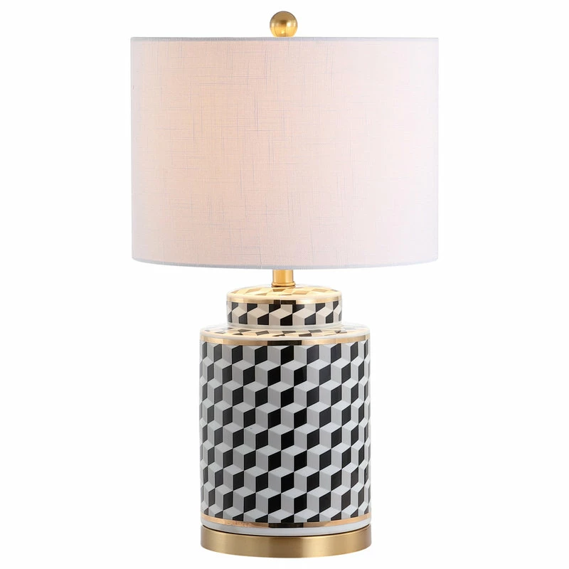 Deals ๐ JONATHAN Y Ellie 24.5" Tumbling Block Ceramic, Metal LED Table Lamp, Black ๐ฅฐ 3 Deals ๐ JONATHAN Y Ellie 24.5" Tumbling Block Ceramic, Metal LED Table Lamp, Black ๐ฅฐ