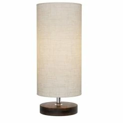 Hot Sale 🔥 Lavish Home Cylinder Lamp With Adjustable Wood Base 🤩
