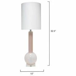 Deals 👏 Jamie Young Company Coastal Style Pink Glass Studio Table Lamp 😀 -Lamps Sales Store 3021a85b02f14206 8506 w800 h800 b1 p0