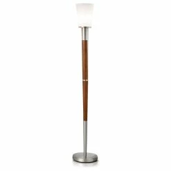 Outlet ❤️ HOMEGLAM Manhattan 73" Wood Torchiere Floor Lamp ✨