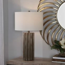 Brand new 👏 Uttermost Khalio Gun Metal Table Lamp 😀