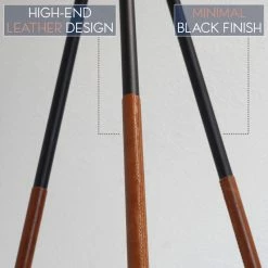 New ✨ Kira Home Sulis 58" Tripod LED Floor Lamp, 9W Bulb (/), Leather Accent Legs 🔥 -Lamps Sales Store 32118df800d22842 8652 w800 h800 b0 p0