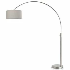 Cheapest 😉 HOMEGLAM Orbita Arch Floor Lamp, Dimmer, 12W Dimmable LED Bulb Included, Drum Shade, Tan 😍