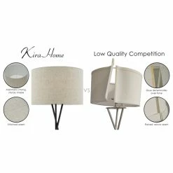 Brand new 😍 Kira Home Sadie 60" Tripod LED Floor Lamp, 9W Bulb (/), Honey Beige Drum Shade ❤️ -Lamps Sales Store 33517f1a00d3a1b8 8654 w800 h800 b1 p0