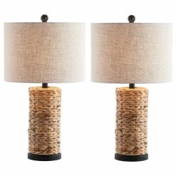 Cheapest 🔔 JONATHAN Y Elicia 25" Sea Grass Led Table Lamp, Natural, Set Of 2 ✨