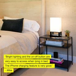 Buy 😀 Brightech Maxwell Table, Nightstand, Desk & Table Lamp, Classic Black ⭐ -Lamps Sales Store 3371e8ef0eb2906d 7826 w800 h800 b0 p0