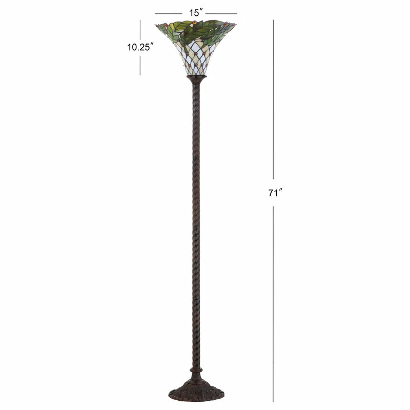 Coupon ๐ฅฐ JONATHAN Y Botanical Tiffany-Style 71" Torchiere Floor Lamp, Bronze ๐ฏ 10 Coupon ๐ฅฐ JONATHAN Y Botanical Tiffany-Style 71" Torchiere Floor Lamp, Bronze ๐ฏ - Image 8
