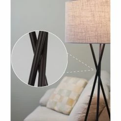 Brand new 😍 Kira Home Sadie 60" Tripod LED Floor Lamp, 9W Bulb (/), Honey Beige Drum Shade ❤️ -Lamps Sales Store 36e17ccb0d797e50 8654 w800 h800 b0 p0