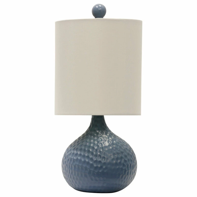 Coupon 👏 StyleCraft Home Collection Ceramic Pebbled Table Lamp, Blue Finish, White Hardback Fabric Shade 👏 3 Coupon 👏 StyleCraft Home Collection Ceramic Pebbled Table Lamp, Blue Finish, White Hardback Fabric Shade 👏