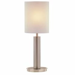 New 😍 Artiva USA Catriona 27" Modern Slim Oval LED Touch Table Lamp, Satin Nickel 🎉