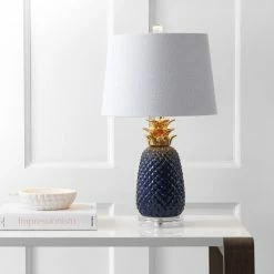 Best Sale 🧨 JONATHAN Y Pineapple 23'' Classic Vintage Ceramic LED Table Lamp, Navy/Gold ✔️ -Lamps Sales Store 39216f190387bfc4 1173 w800 h800 b0 p0