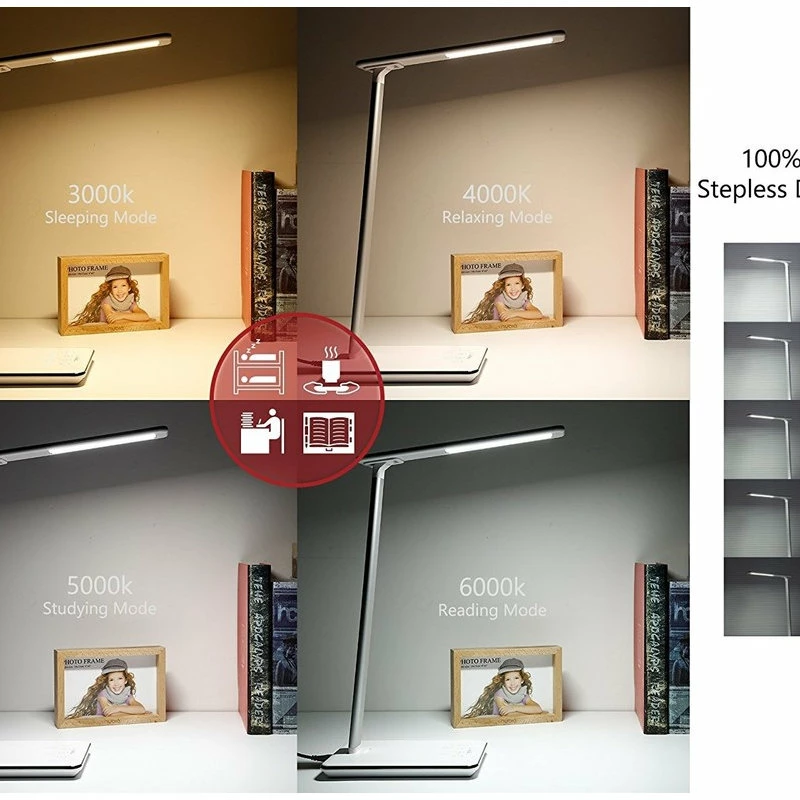 Brand new ๐ W86 Trading Co., LLC Dimmable LED Desk Lamp, 4 Lighting Modes, White ๐ 4 Brand new ๐ W86 Trading Co., LLC Dimmable LED Desk Lamp, 4 Lighting Modes, White ๐ - Image 2