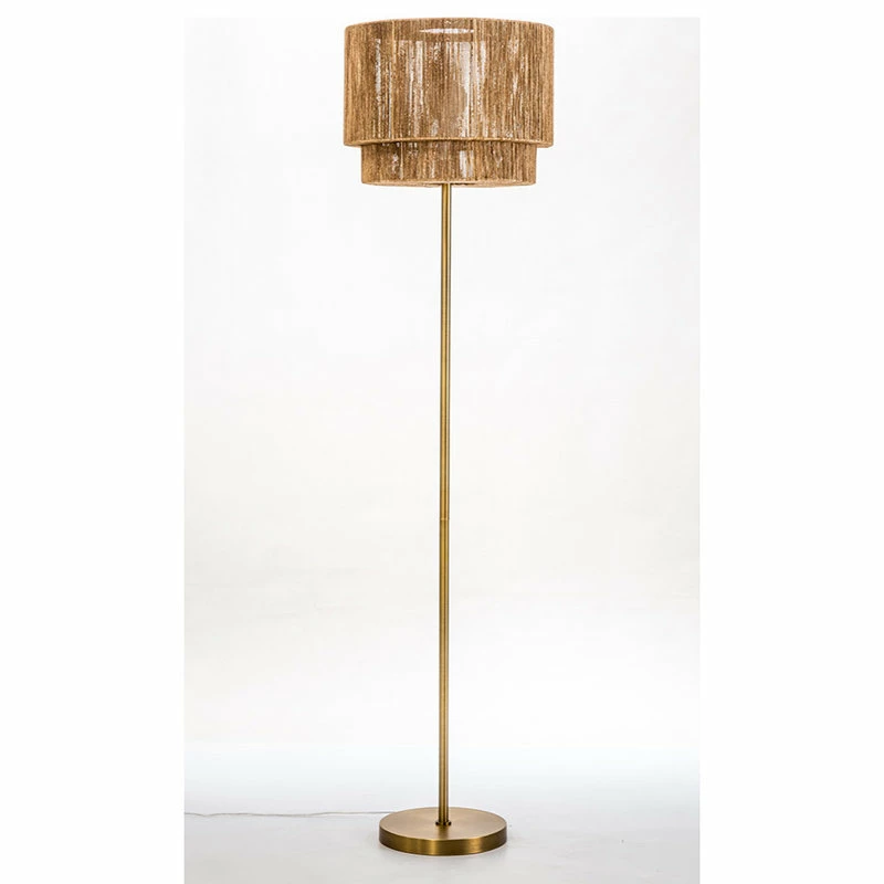 Outlet ๐ Vandue Corporation Modern Home Soho Jute Golden Brass Floor Lamp W/Natural Jute Rope Shade โญ 4 Outlet ๐ Vandue Corporation Modern Home Soho Jute Golden Brass Floor Lamp W/Natural Jute Rope Shade โญ - Image 2