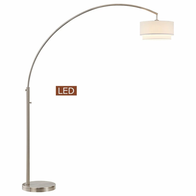 Outlet ๐ฏ ArtivaUSA Elena II 81 LED Arched Floor Lamp Double Shade, Satin Nickel ๐ 5 Outlet ๐ฏ ArtivaUSA Elena II 81 LED Arched Floor Lamp Double Shade, Satin Nickel ๐ - Image 3