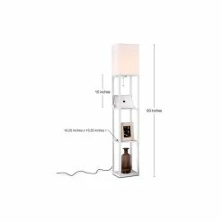 Cheapest 🔥 Brightech Maxwell Charger - Shelf Floor Lamp With USB Charging And Outlet LED, O 😉 -Lamps Sales Store 3f01d7170eda0c0a 0836 w800 h800 b1 p0