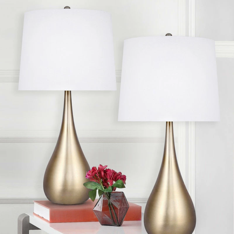 Cheap 🔥 LumiSource 30" Plated Gold Teardrop Table Lamps, Set Of 2 ❤️ 4 Cheap 🔥 LumiSource 30" Plated Gold Teardrop Table Lamps, Set Of 2 ❤️ - Image 2