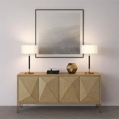 Coupon 🔔 Hudson&Canal Simone 25 Tall 2-Light Table Lamp With Fabric Shade In Black/Brass/White 🎉 -Lamps Sales Store 40b1d3100e15ce4f 2078 w800 h800 b0 p0