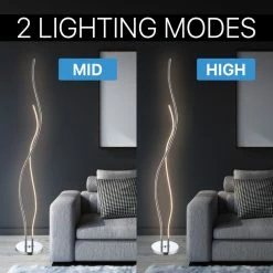 Flash Sale 👏 JONATHAN Y Cairo 63.75" LED Integrated Floor Lamp, Chrome ❤️ -Lamps Sales Store 42a12f1d037e3b1b 9882 w800 h800 b0 p0