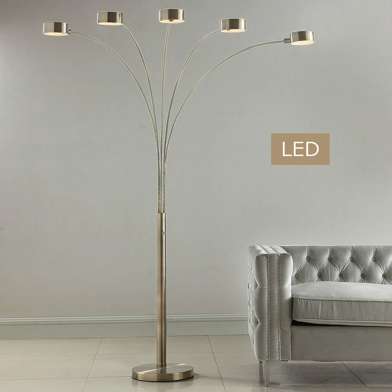 Promo ✨ Artiva USA Micah Plus 88" Antique Satin Brass LED 5-Arch Floor Lamp With Dimmer 🔔 4 Promo ✨ Artiva USA Micah Plus 88" Antique Satin Brass LED 5-Arch Floor Lamp With Dimmer 🔔 - Image 2