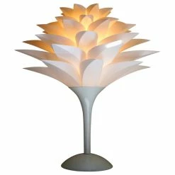 Budget 👏 California Lighting LLC Pure White Lotus Flower Shade Table Lamp 🛒