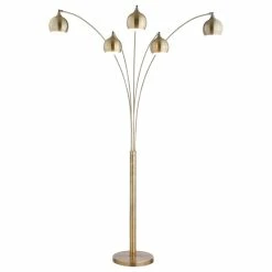 Best reviews of ๐ Artiva AMORE LED Arch Floor Lamp With Dimmer, Antique Satin Brass โ