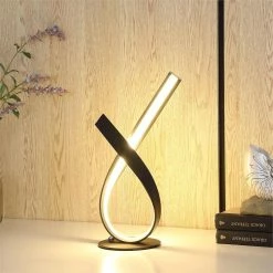 Hot Sale 🔔 ORE International 17" Abstract Upright Ribbon Bow Led Black Metal Table Lamp 🌟 -Lamps Sales Store 4651367200388aa4 8916 w800 h800 b0 p0