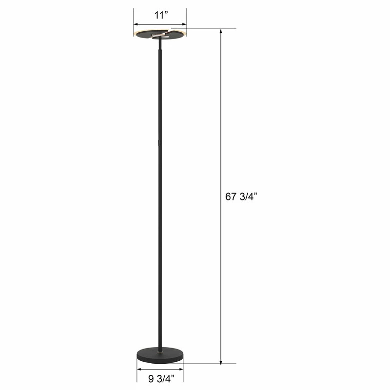 Budget 🔥 Starry Sky Trading Inc LED Floor Lamp Dimmable Uplight Tall Standing Torchiere Lamp Black Finish 😀 10 Budget 🔥 Starry Sky Trading Inc LED Floor Lamp Dimmable Uplight Tall Standing Torchiere Lamp Black Finish 😀 - Image 8