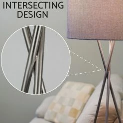 Best Sale 😉 Kira Home Sadie 60" Mid Century Tripod LED Floor Lamp, 9W Bulb (/), Gray Drum 🎁 -Lamps Sales Store 4a31c10b00d39880 8659 w800 h800 b0 p0