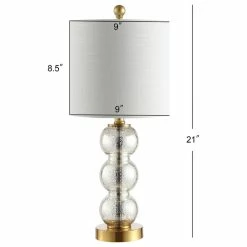 New 🛒 JONATHAN Y February 21" Glass, Metal LED Table Lamp, Mercury Glass/Brass Gold 🔔 -Lamps Sales Store 4b1182c70387be7c 0772 w800 h800 b1 p0