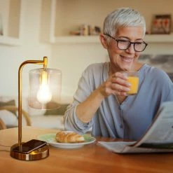 Cheap ⌛ Brightech Elizabeth LED Desk Lamp With Wireless Charging Pad And USB Port 🛒 -Lamps Sales Store 5311901a0eb14245 9389 w800 h800 b0 p0